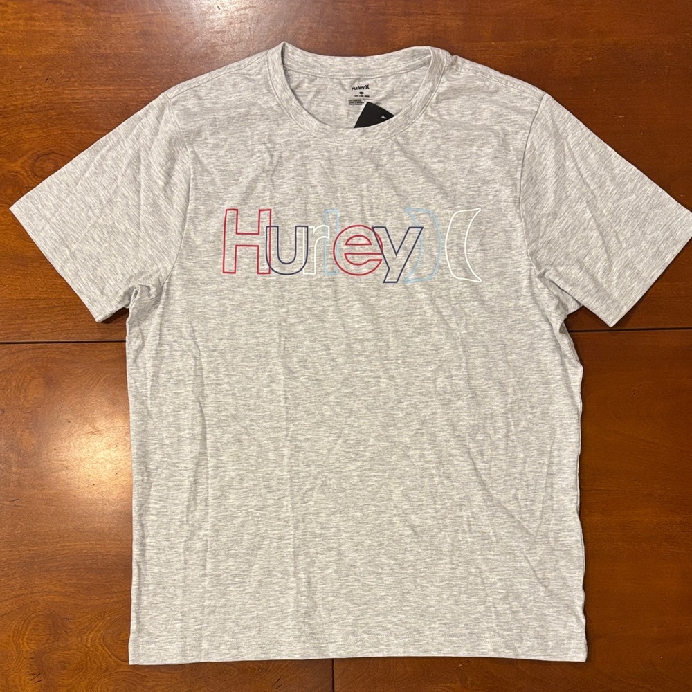 Hurley Light Gray Logo T-Shirt. NWT.  L